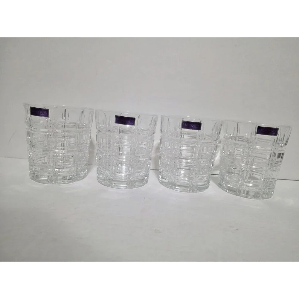 Waterford Marquis Crosby Set Of 4 Double Old Fashioned Whiskey Glasses